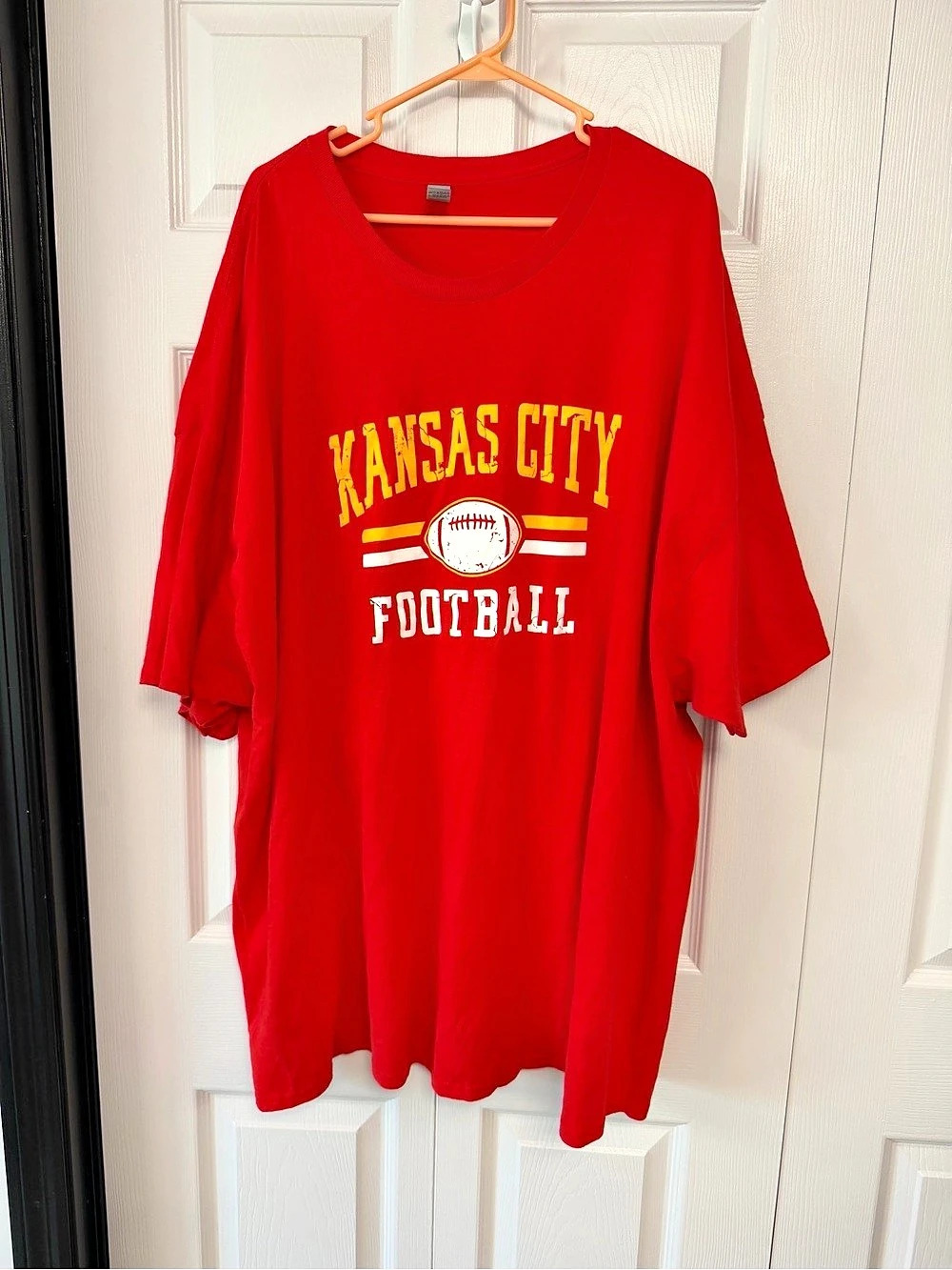 Gildan Kansas City Football Tee in Red